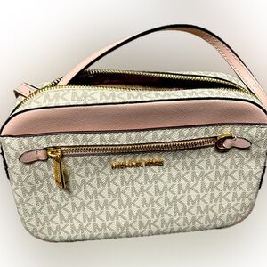 MICHAEL Michael Kors Pink and Cream Crossbody Bag